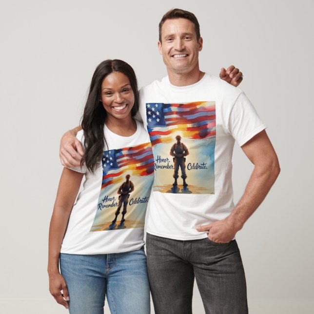 Fête commémorative des T-shirts de design patrioti (Unisexe)