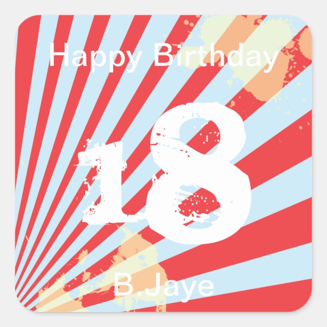 Fête d'anniversaire Ado Favoriser | Autocollant (Devant)