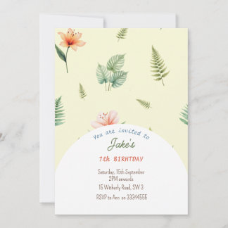 Fête d'anniversaire avec invitation de dinosaures 