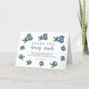 Fête d'anniversaire Blueberry merci beaucoup baies