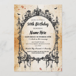 Fête d'anniversaire Cadre gothique Invitation Hall