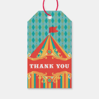 Fête d'anniversaire Circus - étiquettes cadeaux, m