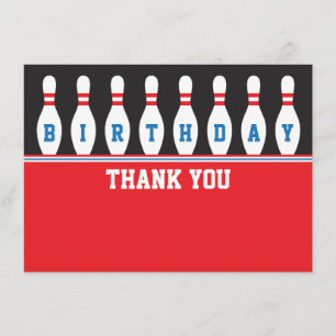 Fête d'anniversaire de Bowling merci