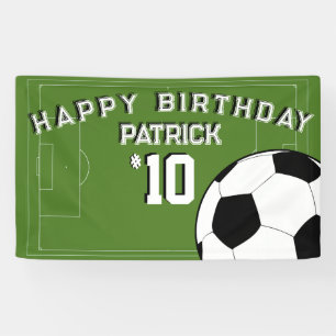 Fête d'anniversaire de football bannière personnal