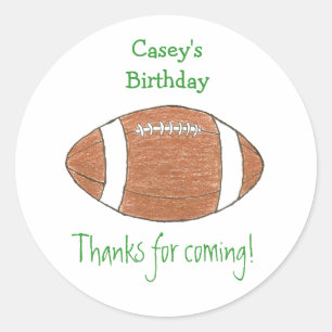 Fête d'anniversaire de football pour étiquette