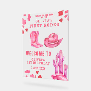 Fête d'anniversaire de la cowgirl rose pour son pr