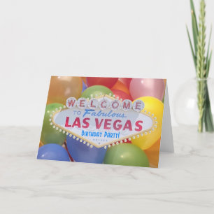 Fête d'anniversaire de Las Vegas ! Carte de