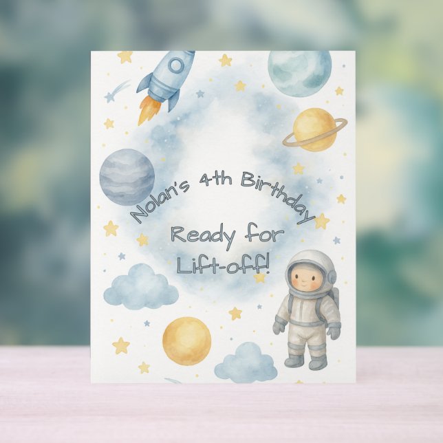 Fête d'anniversaire de l'espace cosmique | Rocket  (Neutre)