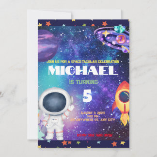 Fête d'anniversaire de l'espace Invitation