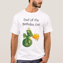 Fête d'anniversaire dragon Papa T-shirt
