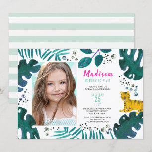 Fête d'anniversaire   Jungle de Tigre   Invitation
