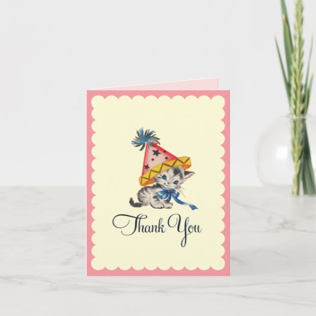Fête d'anniversaire Kitty | Carte de remerciements (Devant)