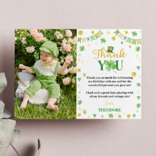 Fête d'anniversaire Lucky One Carte de remerciemen