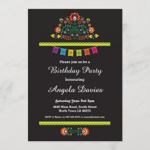 Fête d'anniversaire Motif mexicain Invitation 30 4