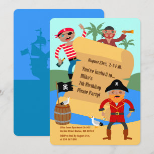 Fête d'anniversaire Pirates et carte au trésor