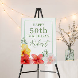 Fête d'anniversaire tropicale 50 ans