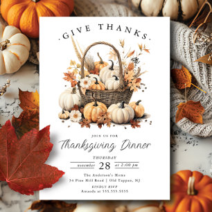 Fête d'automne Thanksgiving Invitation