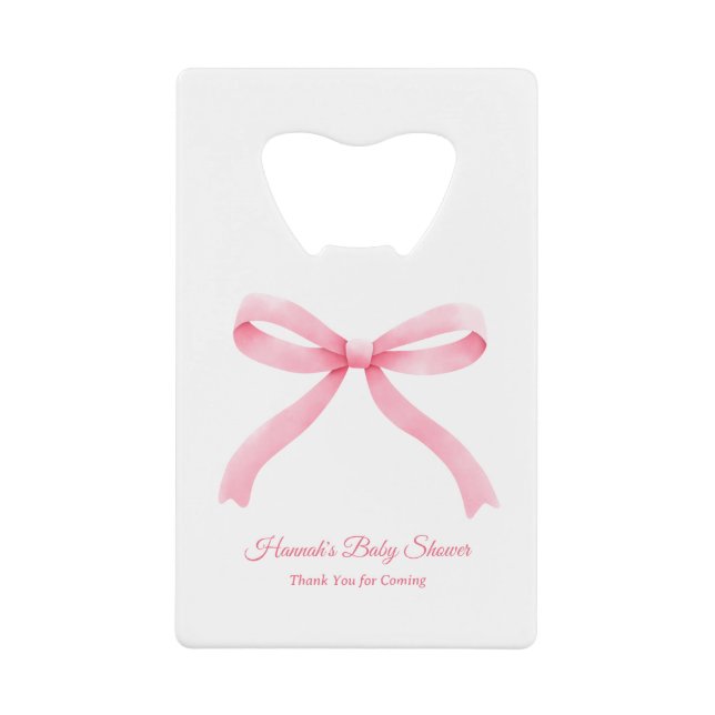Fête de Baby shower esthétique rose Bow Girly (Devant)