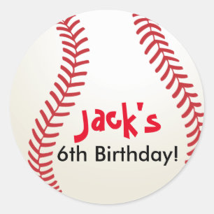 Fête de baseball Sports Stickers Anniversaire