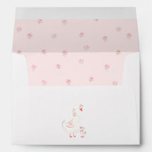 Fête de bébé Silly Goose Mignonne Élégante Fleurs