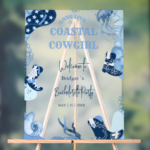 fête de bienvenue de la cowgirl côtière bleue