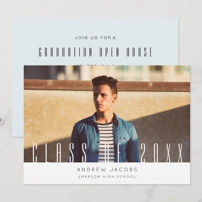 Fête de Faire-part moderne Guy Photo (Devant / Derrière)