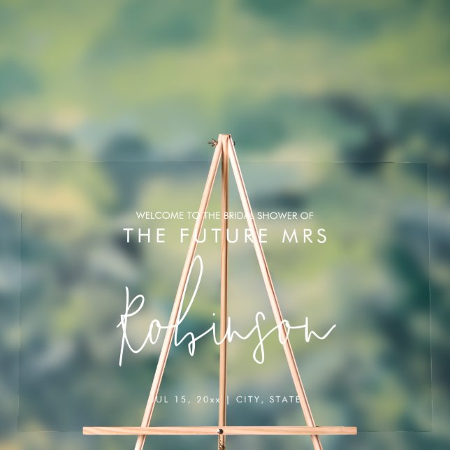 Fête de fiançailles de FUTURE MRS Moderne Bienvenu (Neutre)