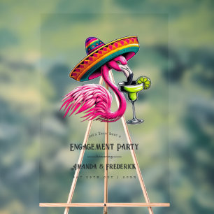 Fête de fiançailles Fiesta Flamant Chapeau de sole