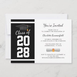 Fête de fin d'études 2026 Moderne Carte d'invitati