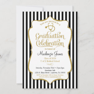 Fête de fin d'études Médicale Invitation Docteur