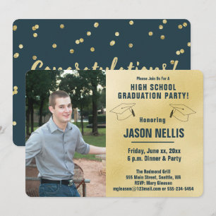 Fête de fin d'études secondaires - Invitation phot