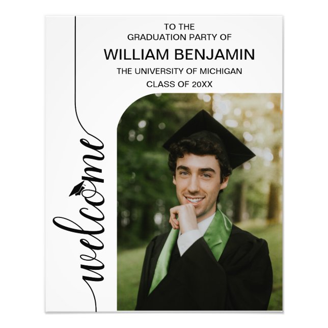 Fête de graduation Bienvenue avec Arche photo mode (Devant)