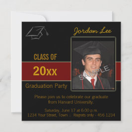 Fête de graduation - Photo Invitation