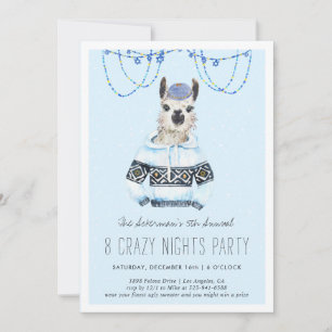 Fête de Hanukkah avec un pull moche Invitation d