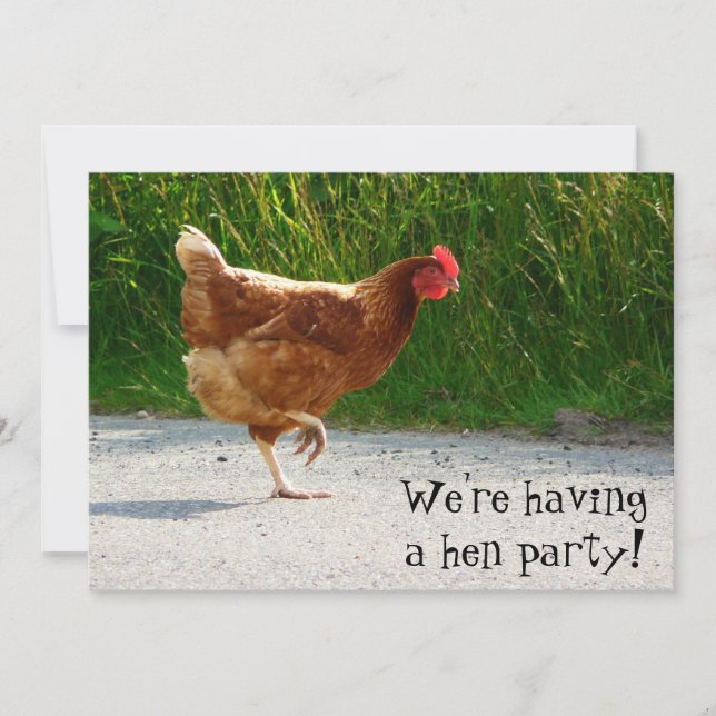 Fête de Hen ! Invitation pour la célébration de la (Devant)