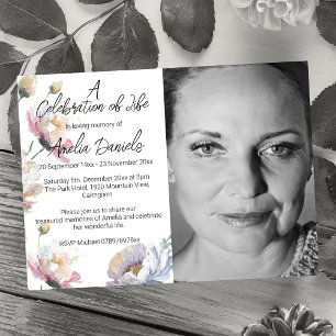 Fête de la carte de vie de l'été Floral Photo