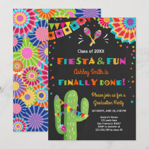 Fête de la Fiesta and Fun Graduation Invitation Me
