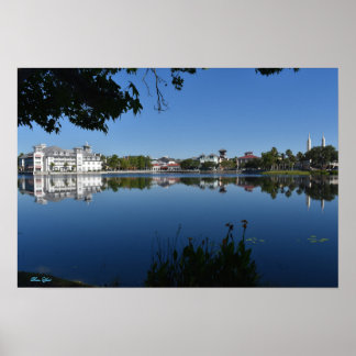 Fête de la Floride avec le lac Poster