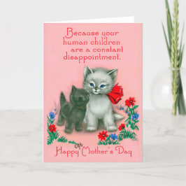 Fête de la mère du chat - drôle Carte de la fête d