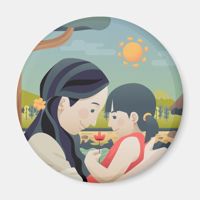 Fête de la mère et de l'enfant | Magnet (Devant)