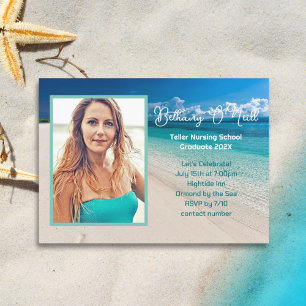 Fête de la plage de Grad Beach Invitation photo