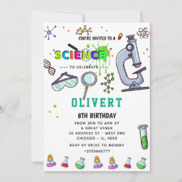 Fête de la science Mad Invitation d'anniversaire