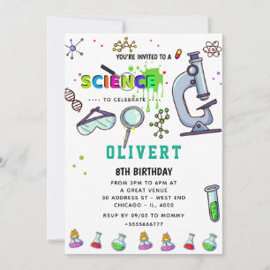 Fête de la science Mad Invitation d'anniversaire