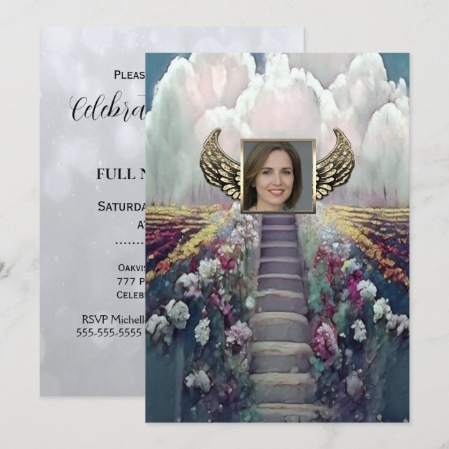 Fête de la vie Invitation (Devant / Derrière)