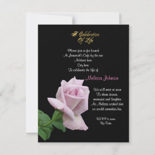 Fête de la vie Invitation lavande rose