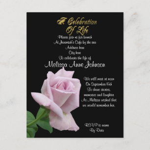 Fête de la vie Invitation lavande rose
