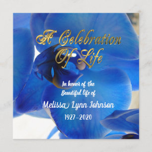 Fête de la vie Invitation Orchidée bleue
