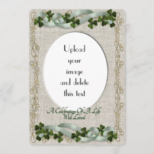 Fête de la vie Invitation Thème irlandais