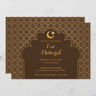 Fête de l'Aïd Invitation Motif marocain