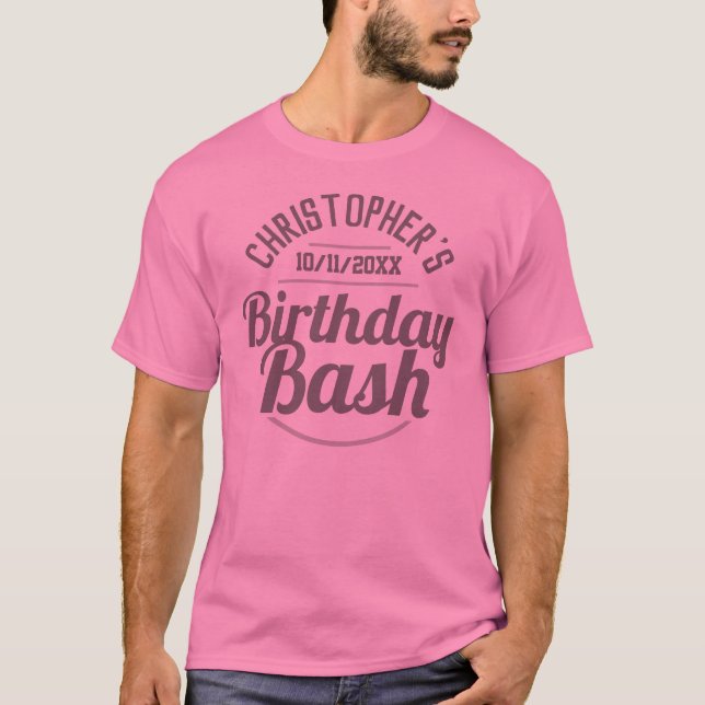 Fête de l'homme d'un T-shirt d'anniversaire (Devant)